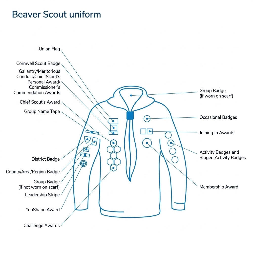 Beavers Badge Placement