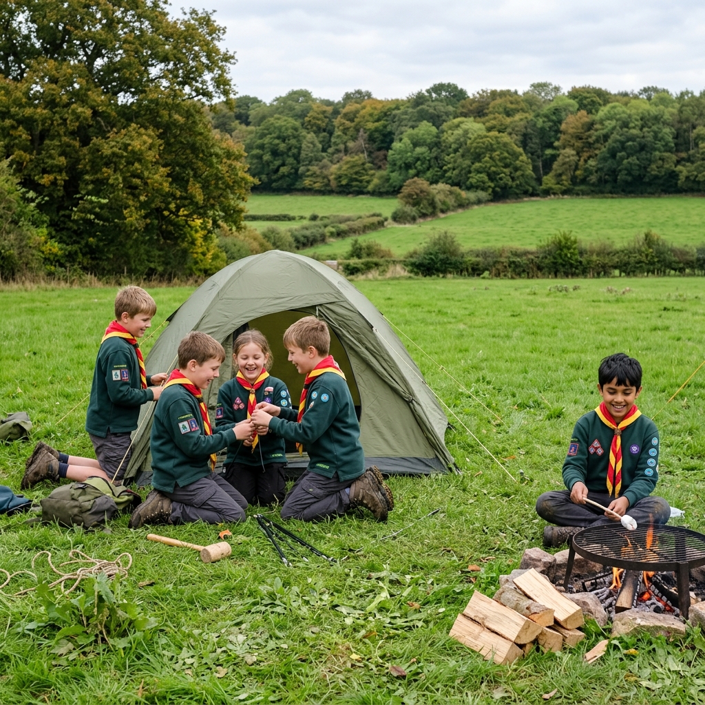 Cubs Camping and Campfires